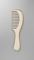 Gold-edged detangling comb