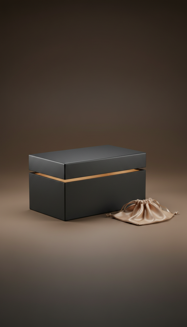 Silk-Lined Storage Box With Velvet Exterior